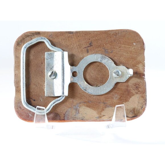 Belt Buckle Chesapeake Appreciation Days Wooden Vintage Buckle 1970s - Picture 3 of 3